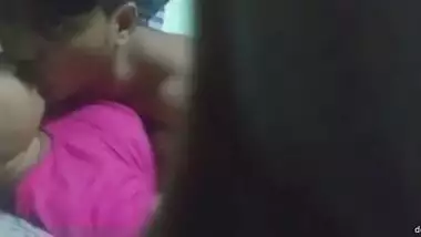 Couple Smooching and Sucking boobs