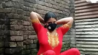 Shower scene of Bangladeshi village girl akhi looking beautiful with sexy dress. Teen hot girl is bathing in the bathroo