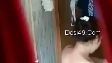 Exclusive- Indian Bhabhi Washing Her Cloths And Bathing