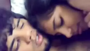 Indian bf and gf Cuddling and pressing boobs