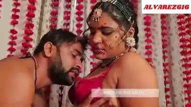 Hot indian couple enjoy Their first night sex in bride Makeup.