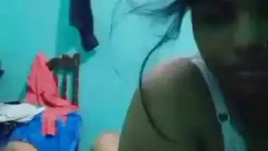 Desi sex of a horny babe riding on her skinny BF’s dick