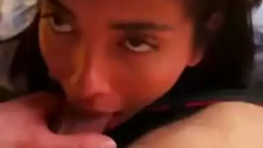 POV eye contact deepthroat on Daddy’s cock before bed