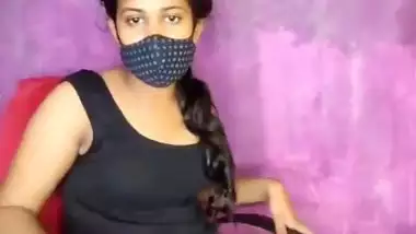 Tamil nude girl strips on a live video call and fingers pussy
