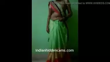 Indian Bhabhi In Sari Stripping Naked - IndianHiddenCams.com