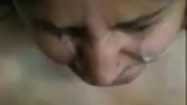 Cum on wifes face after handjob