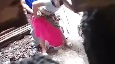 Desi lover secretly captured during outdoor fucking
