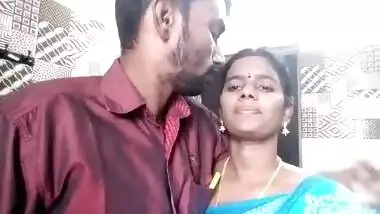 Appealing Indian woman finds the courage to kiss husband on camera