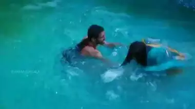 Hot Mamatha romance with boy friend in swimming pool-1