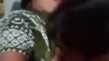 Horny as hell Indian guy can't stop licking girlfriend's nipple