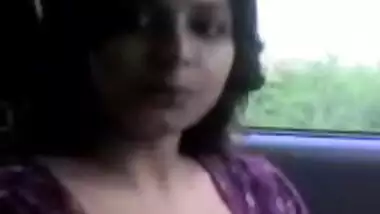 My Indian Girlfriends Boobs in Car