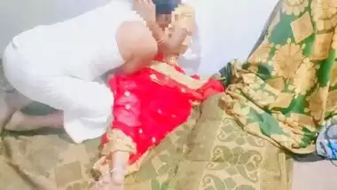 Late night sex with Telugu wife in red sari