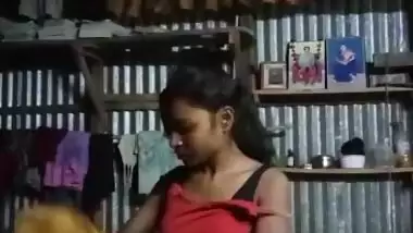 Indian Tamil Village girl changing