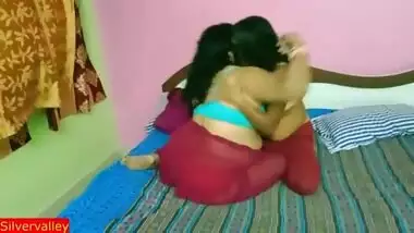 Hot milf bhabhi and her sister fucked by driver! Hindi threesome sex