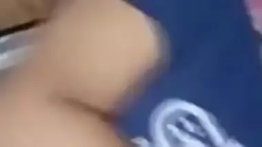 Desi slum girl showing boobies on video call