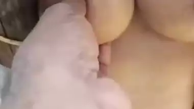 Village girl in ladder showing round boobs and fat pussy