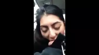 Tamil Slut Sucks White Dick in Car