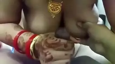 Newly married bhabi stroking hubby’s cock, says