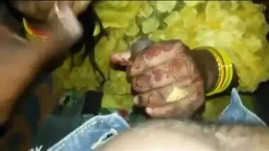 newly married bhabhi in yellowari blowjob