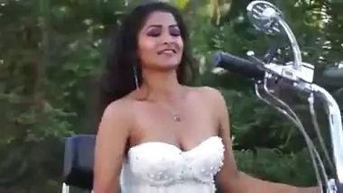 Indian mature Maya rati strips on motorcycle