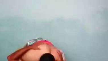 Desi Large butt Bhabhi twat drilled from back in standing position