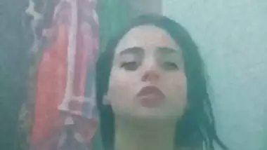 Pakistani girl shower nude bath with boob press