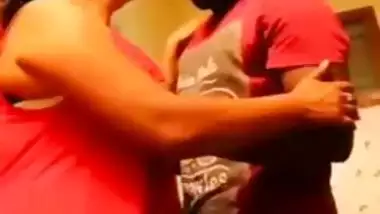 Tamil hot aunty boobs and ass pressed by young boy