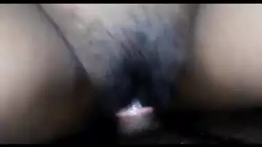 Indian Girl's Hairy & Sweaty Pussy Fucked With A Condom On