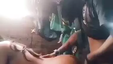 Village cousin sister fucking in standing doggy style