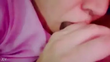 Amateur Indian wife sucking a big cock. Homemade blowjob.