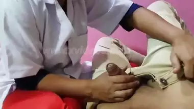 Indian doctor whips out XXX cock of Desi patient and rides it like slut