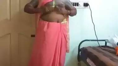 horny desi aunty show hung boobs on web cam then fuck friend husband