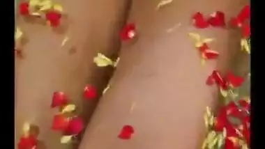 Desi Indian Couple Rati69Manmadha. Rati enjoying her floral bath