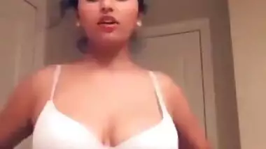 Beautiful girl showing big boobs