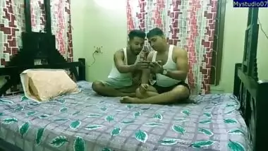 Indian beautiful sister hot threesome sex! Best Hindi group sex
