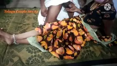 Black bra black panty in sex with Telugu housewife