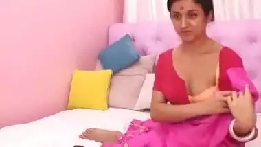 Indian shaved pussy exposed on cam during cam sex chat