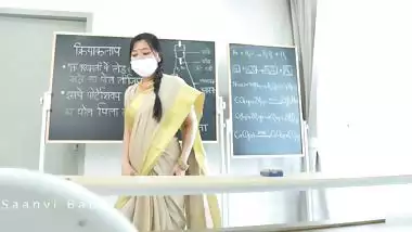 Desi Teacher was teaching her Virgin student to Hardcore Fuck in Class room ( Hindi Drama )