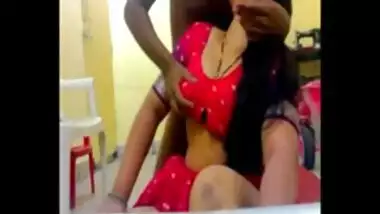 Indian busty aunty with young man