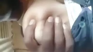 indian guy grabbing his wife's big tits live