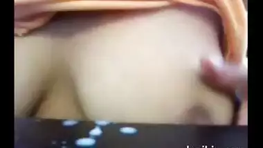 Desi Housewife Milking Her Boobs