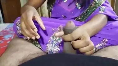 Indian Girl Gives Husband Blowjob