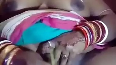 Horny Bhabhi Masturbating With Brinjal