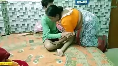 Indian teen boy fucking with hot beautiful maid Bhabhi! Uncut homemade sex