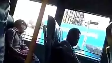 Another tarki guy masturbating in BUS while knowing side passanger girl recording