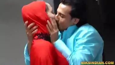 Lover crushes a Hijabi slut in presence of her husband