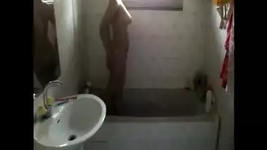 Indian sister filmed in the shower