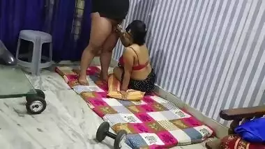 Indian College couple in canteen blowjob