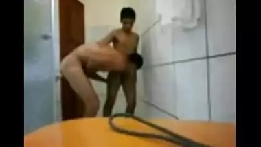 Young Indian Gay getting drilled inside bathroom