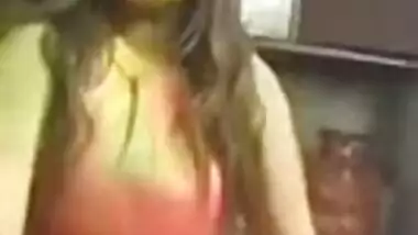 Desi girl dancing on holi